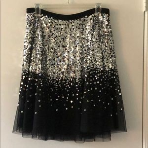 Michael Michael Kors black & silver sequin skirt